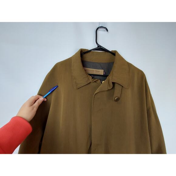 Vintage McKenzie Tribe Men's Cotton Wool Casual Overcoat Jacket Olive Green L - Picture 6 of 11